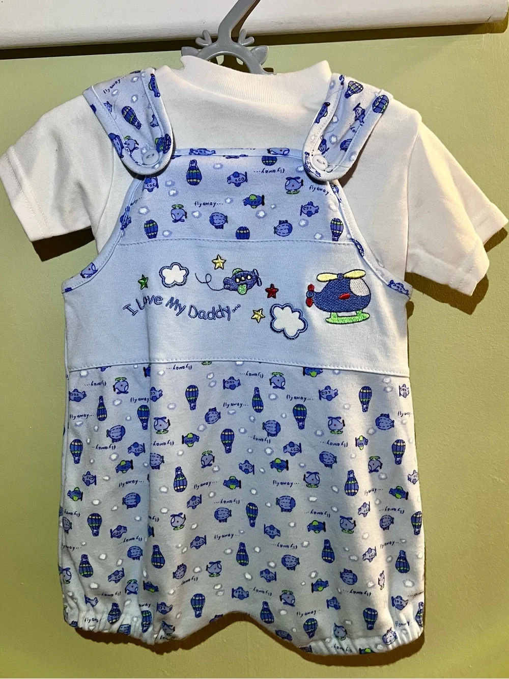 Vintage 6-9 Month Boy Overalls & Shirt